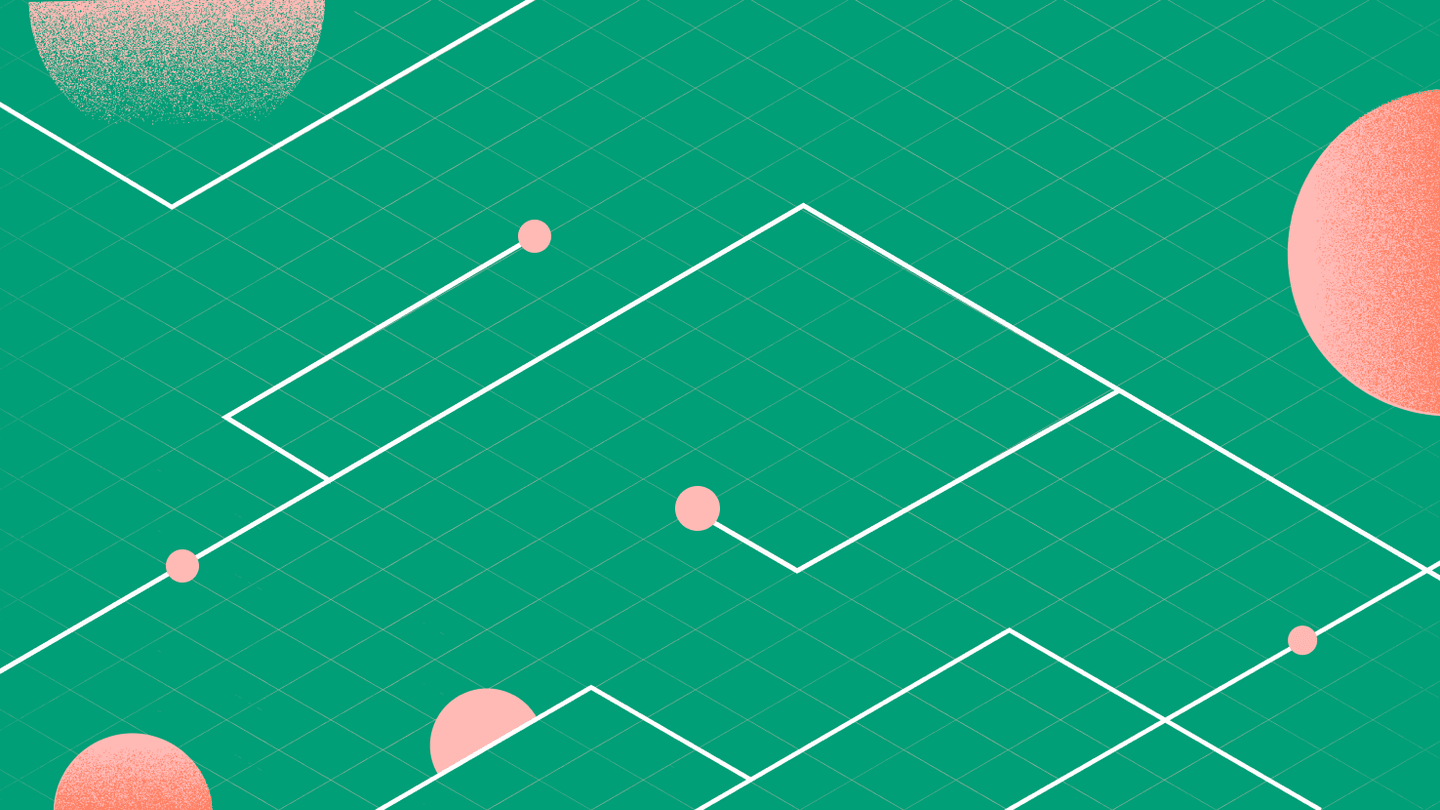 A green textured digital background with interconnected lines and dots to visually represent Generative AI