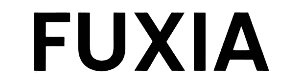 The word "FUXIA" displayed in large, bold black text on a white background.